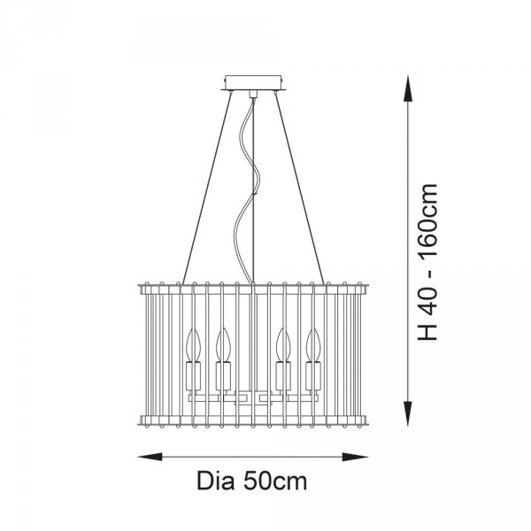 Szklana lampa wisząca złota okrągła designerska nowoczesna salonowa Romola 81999 ENDON