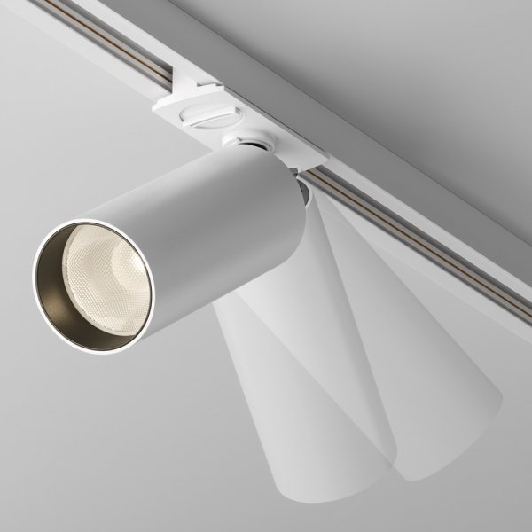 Lampa szynowa minimalistyczna nowoczesna regulowana aluminium biała FOCUS LED MAYTONI TR021-1-12W3K-W-D-W