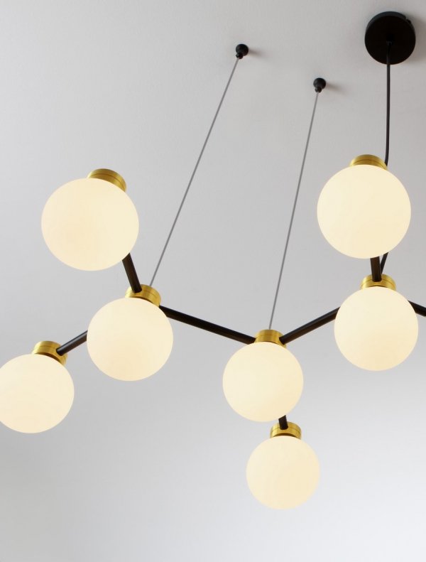 Designerska lampa wisząca nowoczesna art deco szklane klosze kule CAMINOS LE44545 Luces Exlusivas