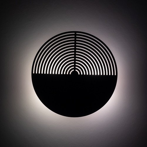 Dekoracyjny nowoczesny drewniany kinkiet ścienny okrągły w stylu boho LUNAR WOOD 11015 TK-Lighting