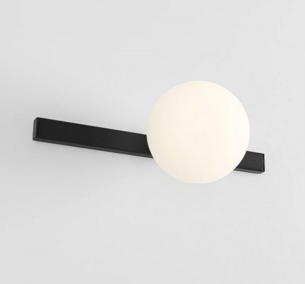 Minimalistyczny kinkiet w stylu art deco szklana kula GARDA 1099C1 ALDEX