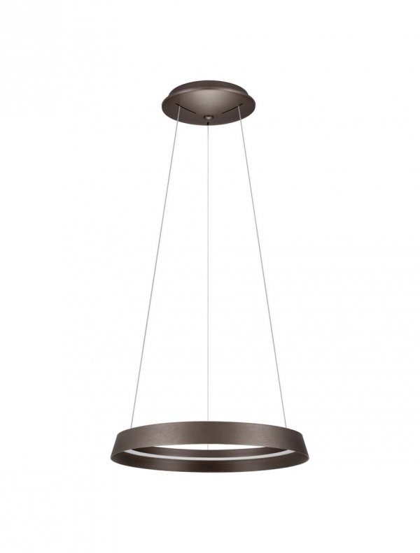 Nowoczesna lampa wisząca LED okrąg w kolorze brązowym BATALLAS LE44788 Luces Exclusivas