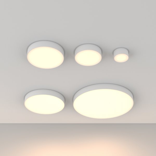 Lampa sufitowa LED nowoczesna aluminium biała ZON MAYTONI C032CL-24W3K-RD-W