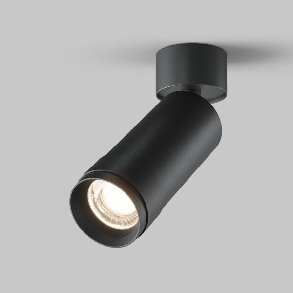 Lampa sufitowa plafon spot minimalistyczna klasyczna LED regulowa tuba aluminium czarna Focus Zoom MAYTONI C055CL-L12W4K-Z-B