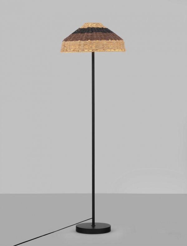 Rattanowa lampa podłogowa w stylu Boho BERMEJO LE44573 Luces Exclusivas
