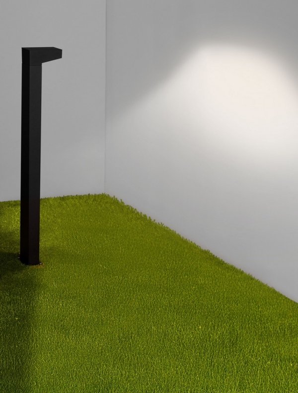 Minimalistyczny słupek ogrodowy klasyczny LED prostokątny aluminiowy czarny uniwersalny IP65 CALMARE LE75121 Luces Exclusivas