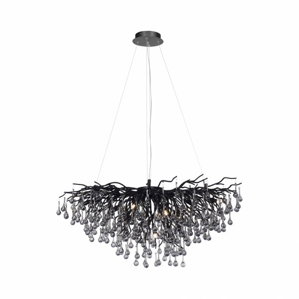 Lampa Wisząca ICICLE 2192-18 Zuma Line Czarny | Nowoczesny Żyrandol 11xG9
