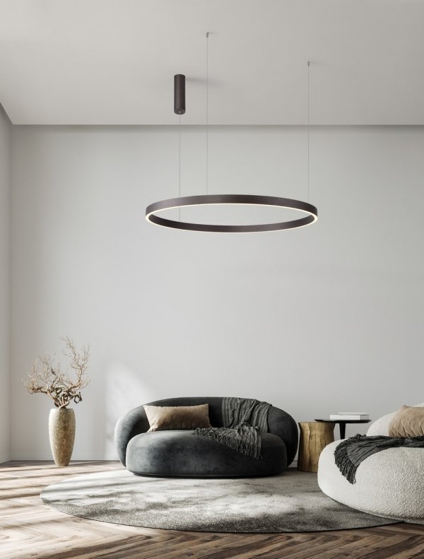 Nowoczesna Lampa Wisząca Brązowy Pierścień BARI LE44320 LUCES EXCLUSIVAS