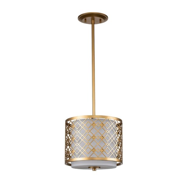 Designerska lampa wisząca Ziggy Elstead Lighting ZIGGY-1P-S-LG Lakierowane złoto