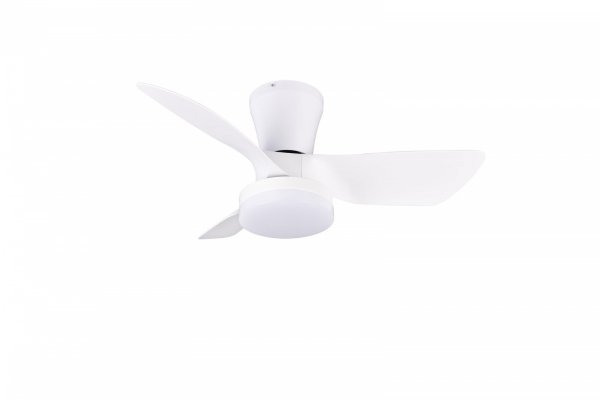 Nowoczesna lampa sufitowa z wiatrakiem LED biała klasyczna minimalistyczna ściemnialna na pilota RANDERS R64412131 Rl