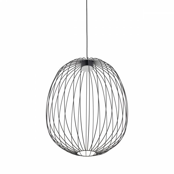 Czarna lampa wisząca ażurowa druciana owalna minimalistyczna loftowa uniwersalna klasyczna SPHERA L 11301 TK-LIGHTING