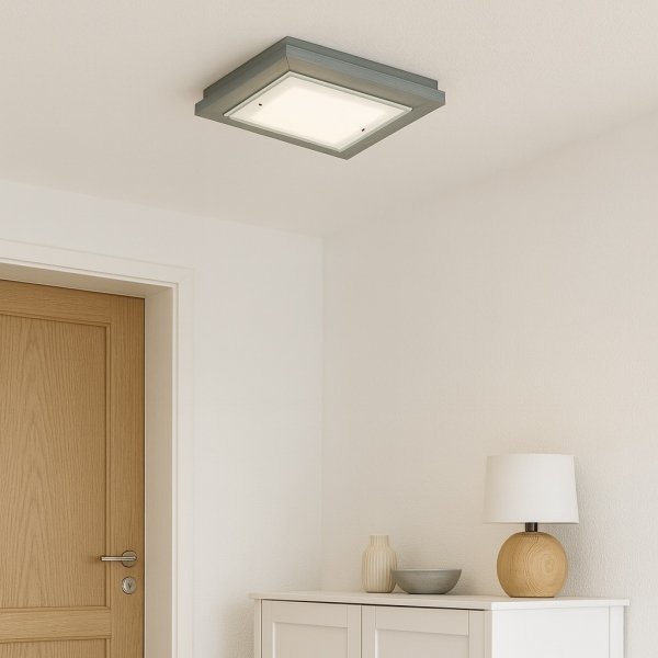Lampa sufitowa plafon kwadratowy 52cm drewniany klasyczny nowoczesny minimalistyczny kolor szałwia TABOR 1873 Argon