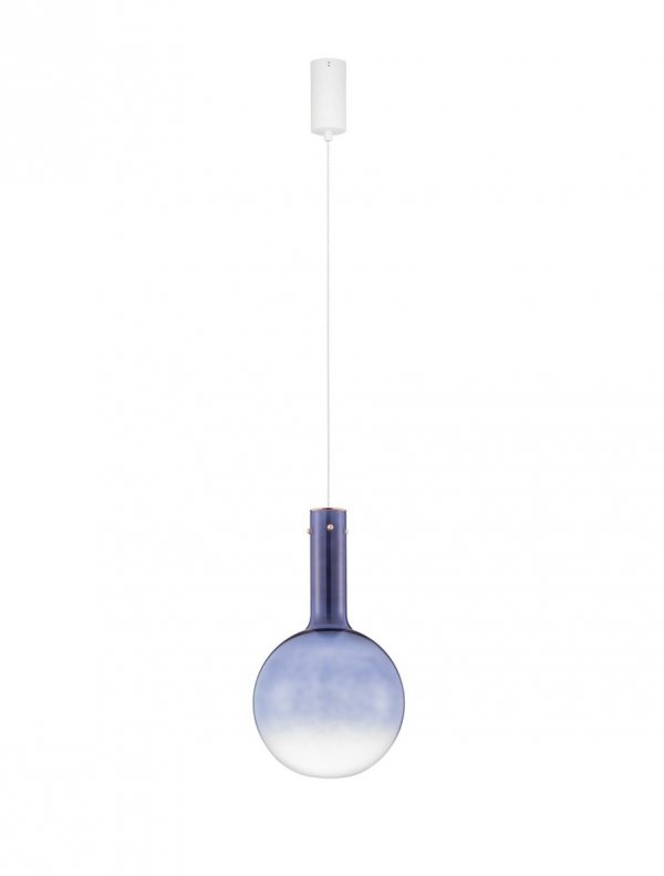Szklana Lampa Wisząca Minimalistyczna Niebieski Szklany Klosz JAVIER LE44478 Luces Exlusivas