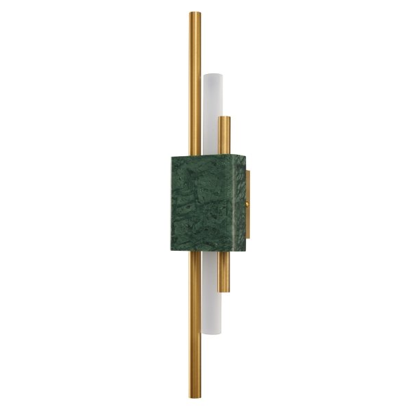 Nowoczesny designerski kinkiet ścienny LED glamour zielono złoty marmurowy geometryczny ELLIE ST-7007W-GREEN Step Into Design