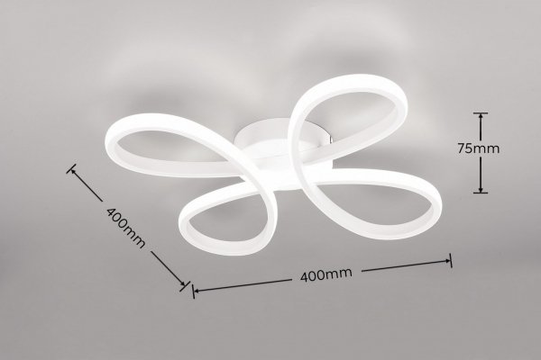 Nowoczesna Dekoracyjna Lampa Sufitowa Biały Plafon FLY 645610131 TRIO
