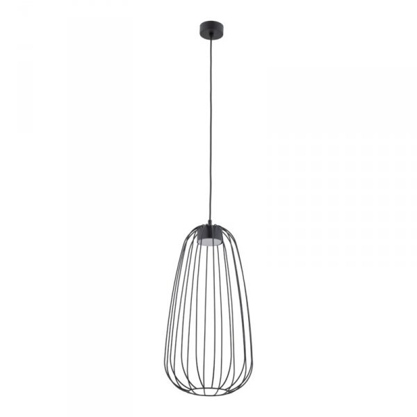 Czarna lampa wisząca ażurowa druciana owalna minimalistyczna loftowa uniwersalna klasyczna SPHERA S 11307 TK-LIGHTING