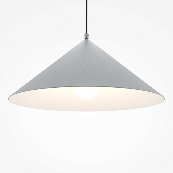 Nowoczesna Lampa Wisząca Basic Colors Maytoni MOD167PL-01GR Stożkowy Kształt Szara