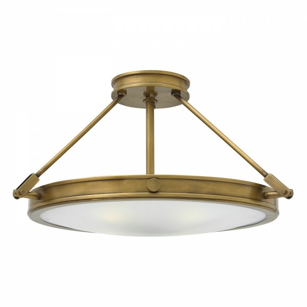 Ponadczasowy plafon sufitowy Collier Hinkley HK-COLLIER-SF-M Lampa salonowa, jadalniana w stylu retro 