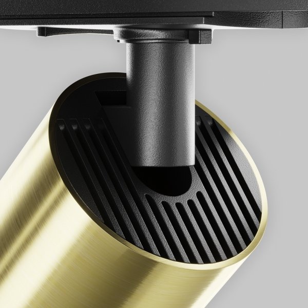 Ścieżka świetlna lampa szynowa regulowana LED aluminium czerń i mosiądz Focus LED MAYTONI TR021-1-12W3K-W-BBS