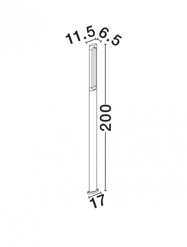 Minimalistyczny słupek ogrodowy uniwersalny LED aluminiowy kolor antracyt prostokąt IP65 LUNQUERA LE75102 Luces Exclusivas