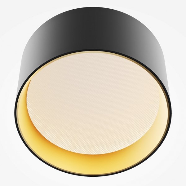 Lampa Sufitowa Tuba Czarno Złota LED MAYTONI VEGA C089CL-12W3K-BMG
