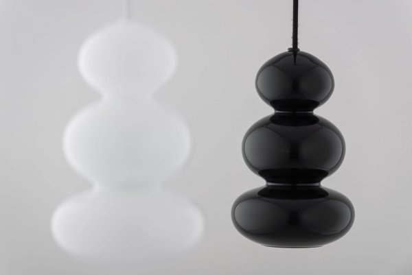 Designerska lampa wisząca czarno ciemna zieleń szkło ORLANDO PLUS 8827