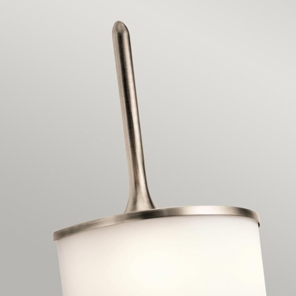 Minimalistyczny Elegancki kinkiet Mona Kichler KL-MONA-S-CLP Klasyczny pewter