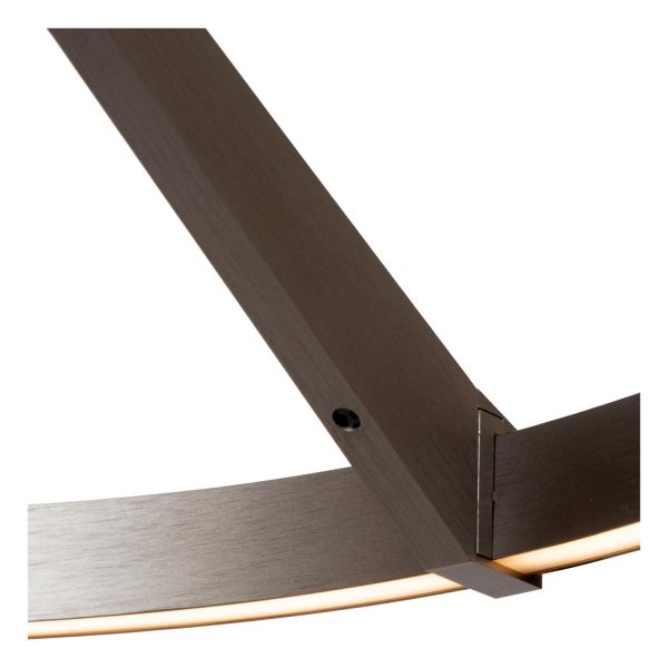 Lampa wisząca LED aluminiowa srebrna okrąg klasyczna minimalistyczna ściemnialna APPLAUSE 23400/60/15 Lucide