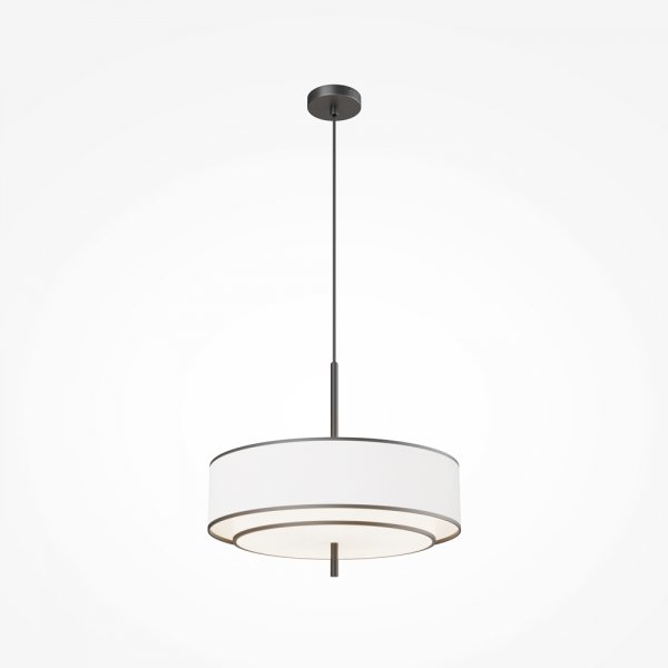 Lampa wisząca klasyczna minimalistyczna owalna metal czarno-biała do salonu sypialni BERGAMO MAYTONI MOD613PL-05W