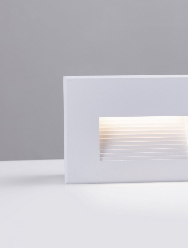 Oprawa wpuszczana kinkiet LED biały prostokątna minimalistyczna nowoczesna IP65 CENDILO LE75321 Luces Exclusivas