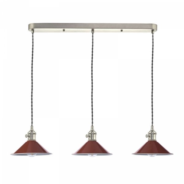 Chrom Lampa Wisząca Vintage Czerwone Klose HADANO HAD3661-08 DAR LIGHTING