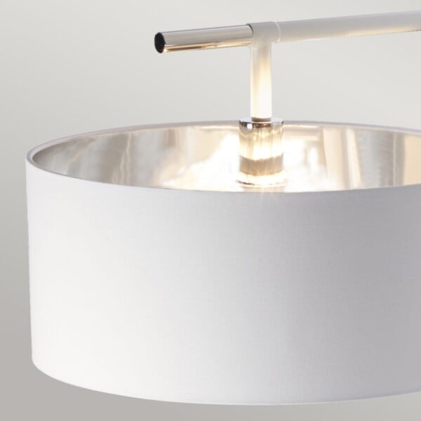 Lampa podłogowa stojąca Balance BALANCE-FL-WPN Biała / Polerowany nikiel