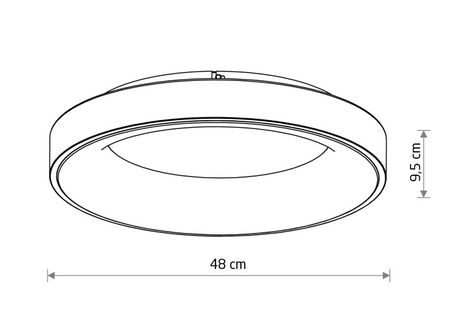 Nowoczesna Oprawa Sufitowa Plafon NIKKI ROUND LED BLACK 48W 4000K 11211 Nowodvorski Lighting
