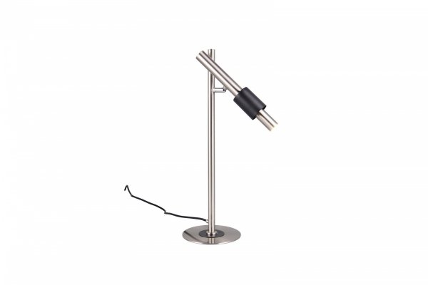 Lampa biurkowa stołowa LED srebrna metalowa minimalistyczna klasyczna nowoczesna do gabinetu ściemnialna IKARIS 555310107 Trio