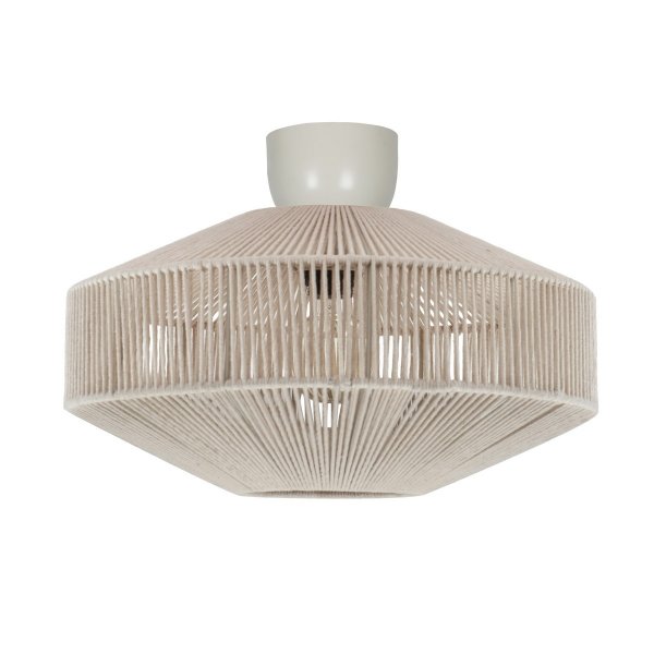 Bawełniana Beżowa Lampa Sufitowa Plafon SVEA TRIO 664700144