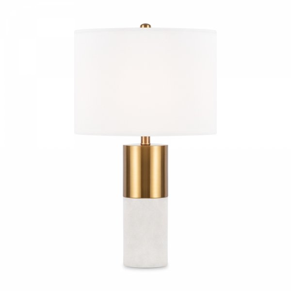 Lampa Nocna z Abażurem Do Sypialni Glamour BIANCO Z030TL-01BS MAYTONI Mosiężna Lampka Stołowa Do Salonu
