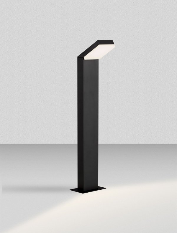 Minimalistyczna lampa ogrodowa klasyczna LED aluminiowa kolor antracyt prostokątna uniwersalna IP65 SIRELIA LE75158 Luces Exclusivas