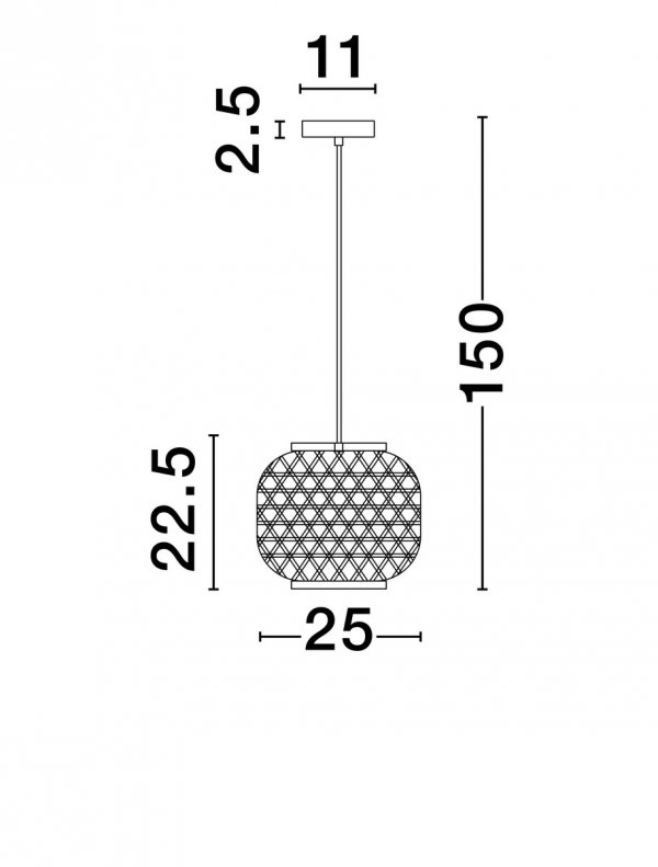 Pleciona naturalna lampa wisząca ratan REQUENA LE44862 Luces Exlusivas