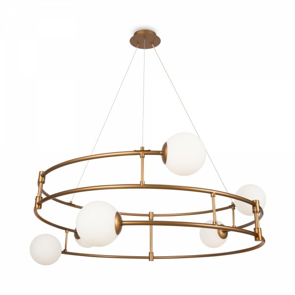 Nowoczesna MOLEKULARNA Lampa Wisząca Ring Kule Złota MAYTONI BALANCE MOD317PL-06G 