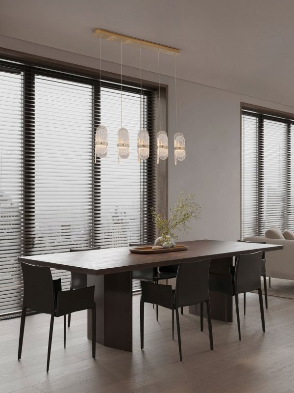 Lampa wisząca owalna mosiężna LED 34W 3000K BOSSOST LE45958 Luces Exclusivas