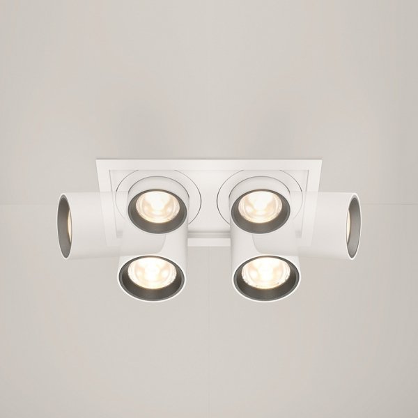 Biała Nowoczesna Oprawa Wpuszczana Downlight HIDDEN Maytoni DL095-02-10W3K-W LED 20W