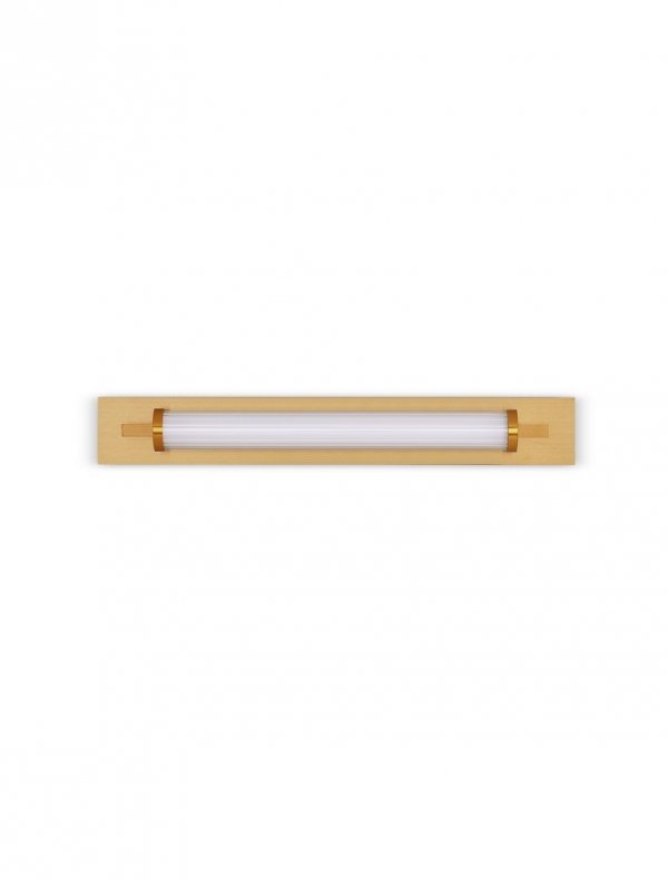 Nowoczesny złoty kinkiet LED podłużny prostokątny minimalistyczny klasyczny nad lustro FELORNA LE45688 Luces Exclusivas