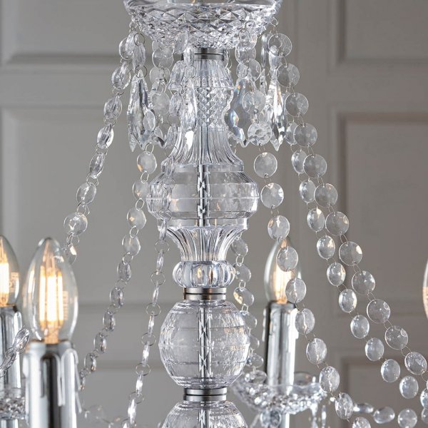 Żyrandol Świecznikowy Glamour Przezroczysty CLARENCE 8LT 308-8CL ENDON