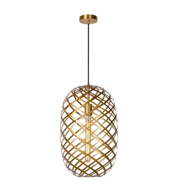 Lampa Wisząca Industrialna Złota WOLFRAM 21417/32/02 LUCIDE
