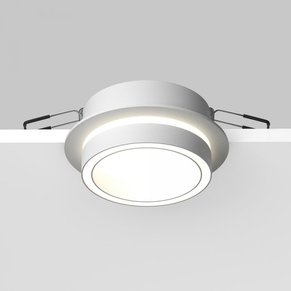 Lampa wpuszczana w sufit aluminium biała okrągła Orlo MAYTONI DL087-GX53-RD-W