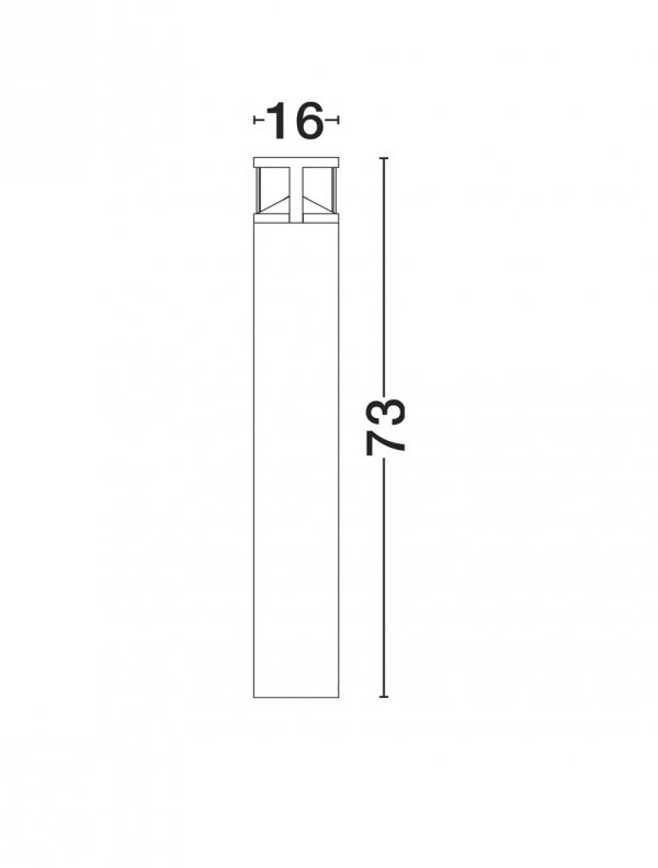 Minimalistyczny słupek ogrodowy klasyczny LED tuba aluminiowy czarny uniwersalny IP65 NEVARRO LE75127 Luces Exclusivas