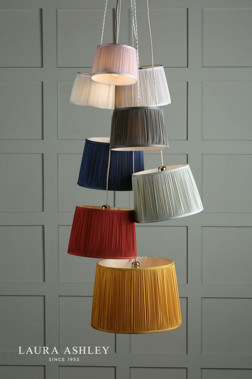 Klosz Abażur 25cm LAURA ASHLEY Hemsley Pleated Silk Pink DAR LIGHTING LA3703519-Q (Abażur- Bez Podstawy)