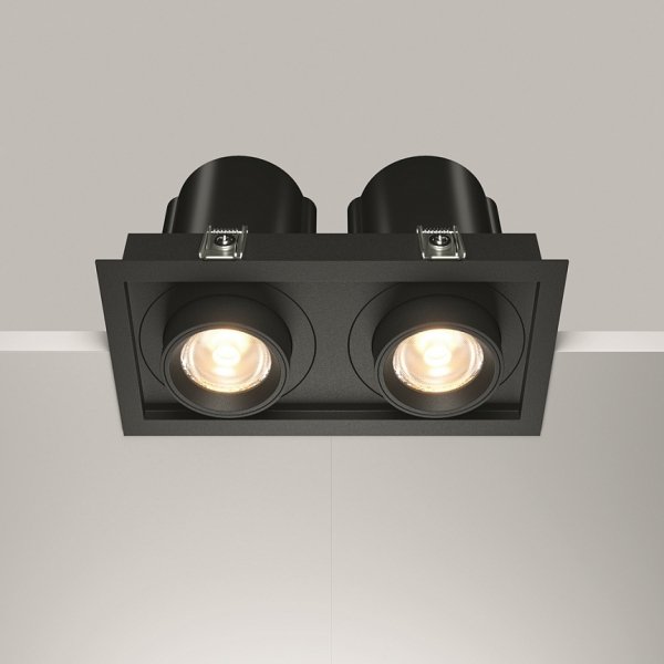 Czarna Nowoczesna Oprawa Wpuszczana Downlight HIDDEN Maytoni DL095-02-10W3K-B LED 20W