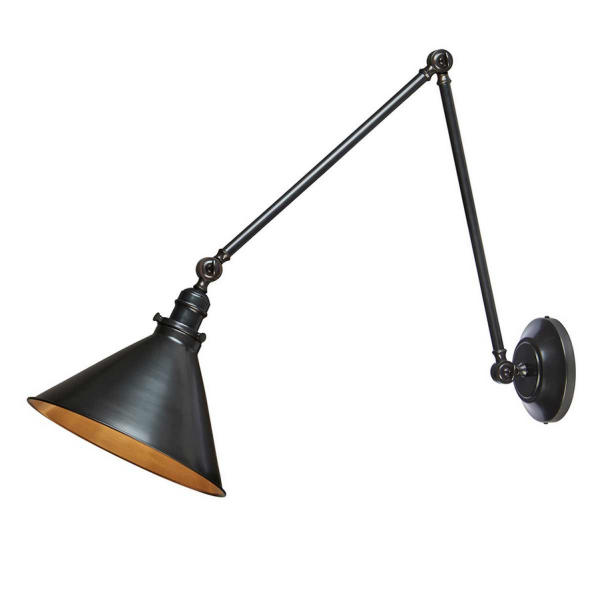 Industralna lampa sufitowa/kinkiet na wysięgniku w kolorze starego brązu Provence PV-GWP-OB Elstead Lighting