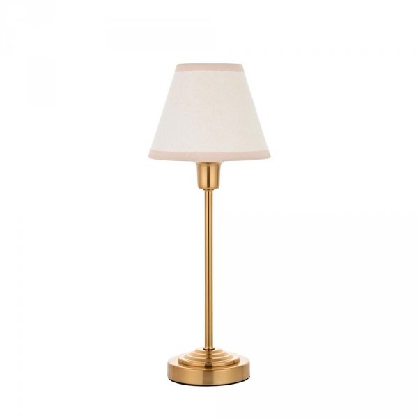 Klasyczna lampka stołowa nocna abażurowa mosiężna minimalistyczna uniwersalna Rise &amp; Ivy 120937 ENDON